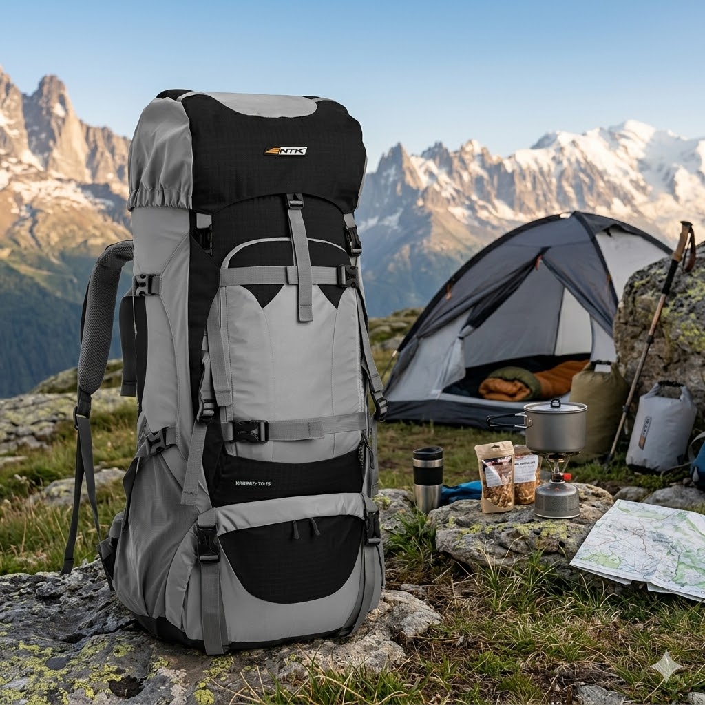 Mochila cargueira Kompaz 70+15 litros -  ...