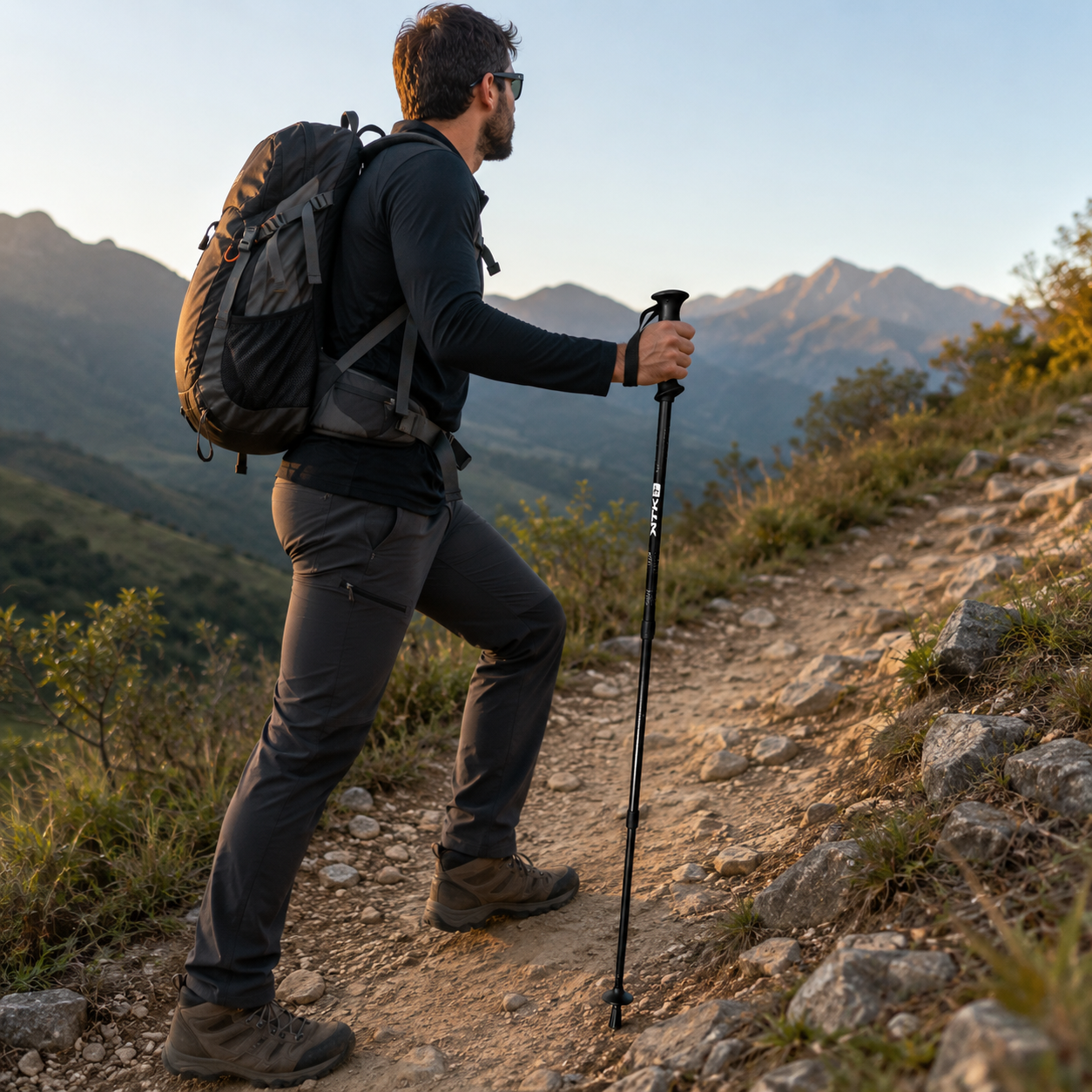 Bastão Para Trilha Trek Pro Anti-Shock Aj...