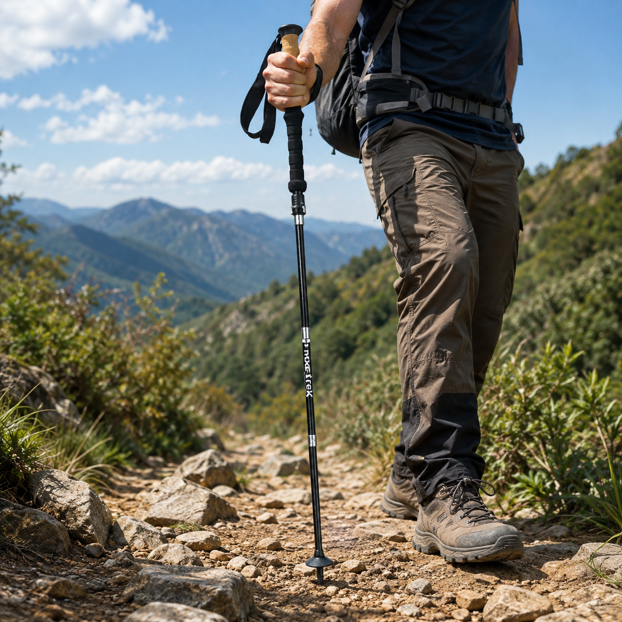 Bastão Para Trilha Trekking Dobrável 135c...